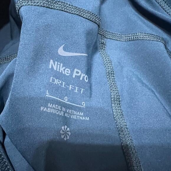 Nike Pro Leggings Womens Large Pants Blue Orange Performance Active Running - Picture 7 of 9